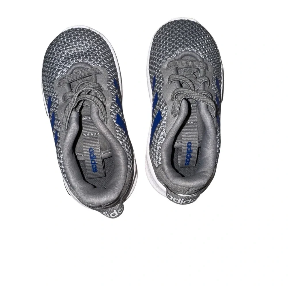 Adidas Racer TR 2.0 Kids Size 5K Grey Blue Running Sneakers